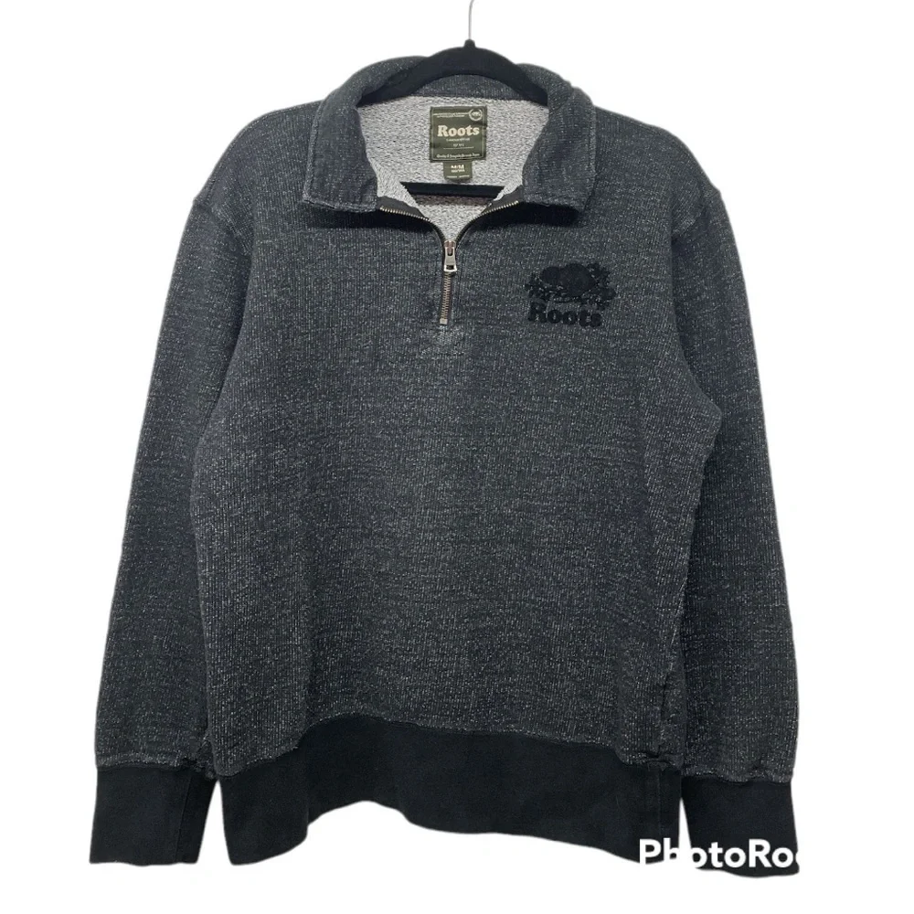 Roots Canada Men's Quarter Zip Pullover Sweater Size Medium